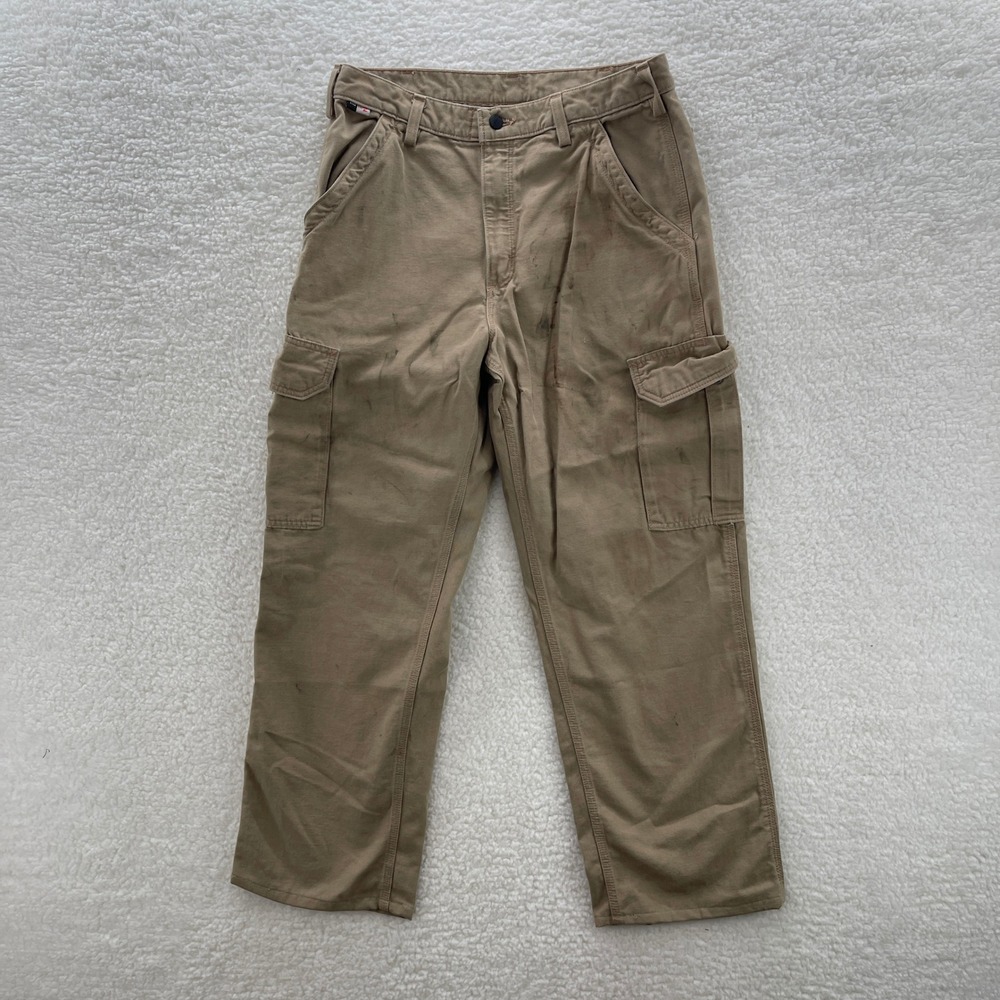 Carhartt Pants Mens 35x32 FR Flame Resistant CAT 2 FRB240 Cargo Workwear Utility
